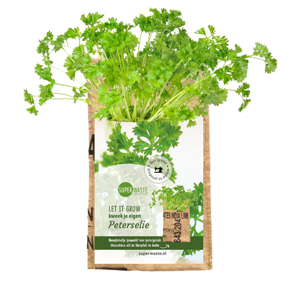 hangtuintje peterselie recycled superwaste