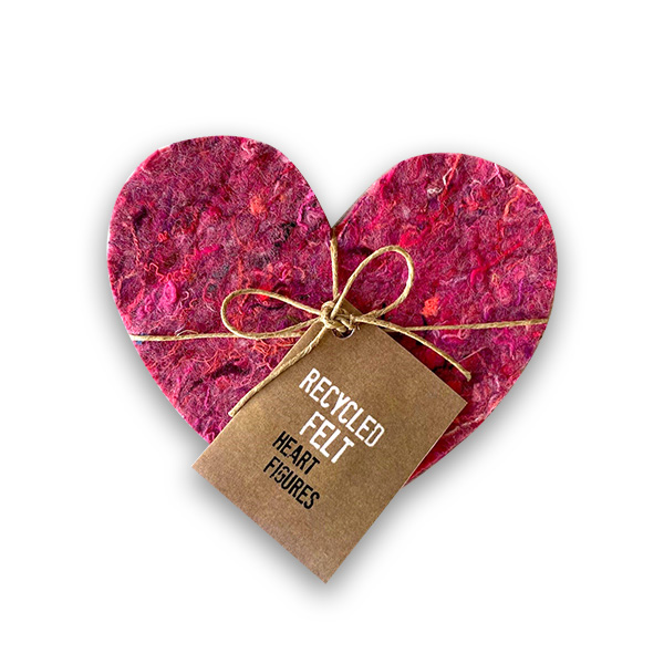 Recycled Vilt Hartfiguren