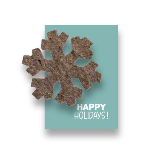 Happy Holidays kaart met vilt figuur SuperWaste