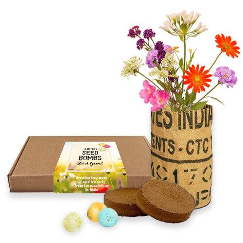 Kweektuin zaadbommetjes in brievenbusdoosje